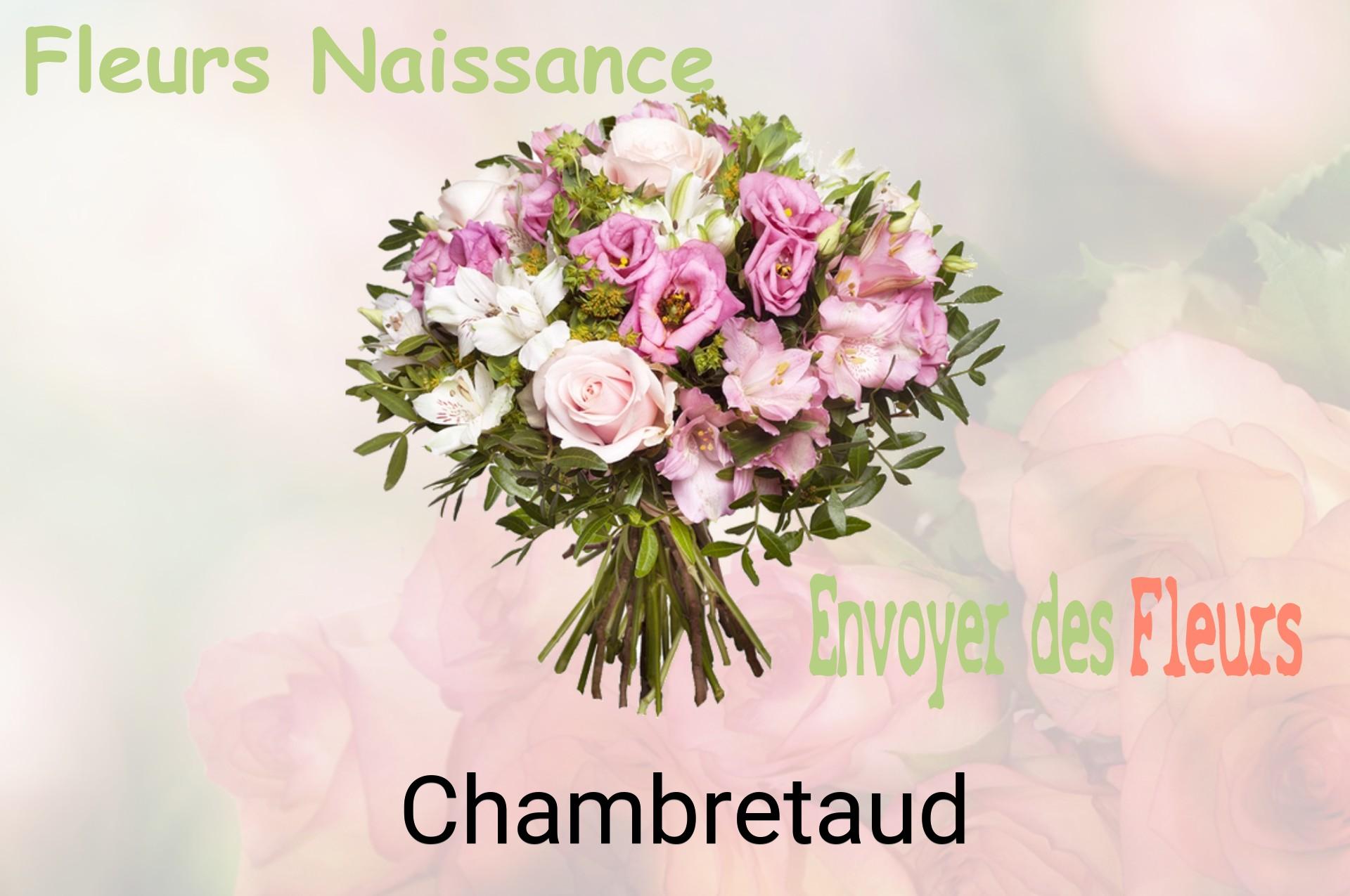 Bouquet de fleurs de naissance livré à Chambretaud