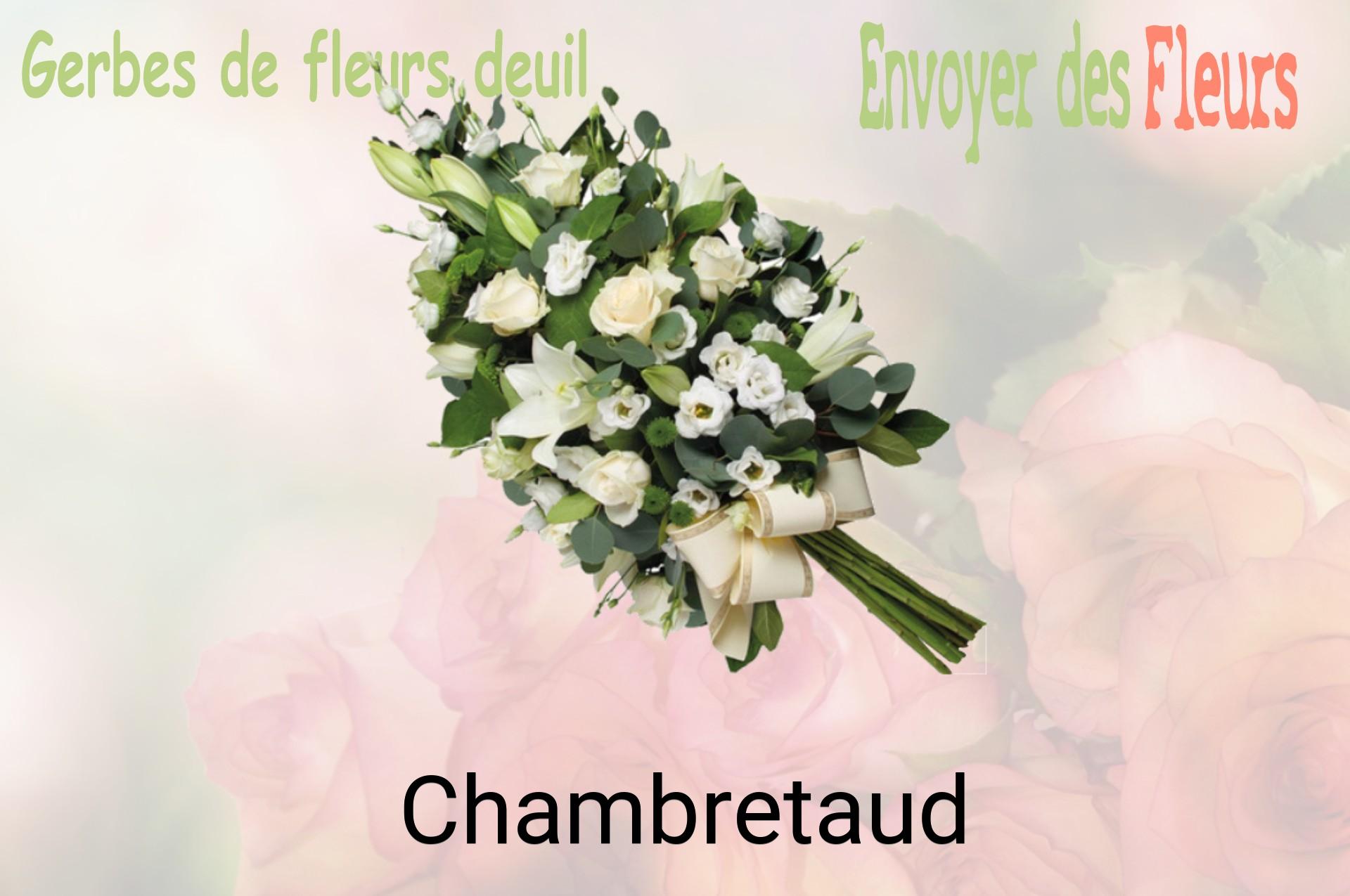 Gerbe de fleurs de deuil livrée à Chambretaud